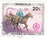 Stamps Mongolia -  jinetes