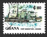 Stamps Ghana -  1357C - Castillo de San Sebastián