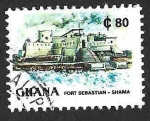 Sellos del Mundo : Africa : Ghana : 1357C - Castillo de San Sebastián