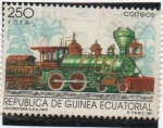 Stamps Equatorial Guinea -  Locomotoras, Estados Unidos. 1873