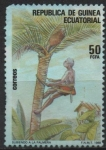 Stamps Equatorial Guinea -  Subiendo a l' palmera