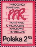 Stamps : Europe : Poland :  Escribir en la pared