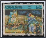 Stamps Honduras -  Viaje a la Luna