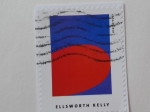 Stamps United States -  Red Blue -Serie: Art of Ellsworth Kelly (2019)-Tema:Arte
