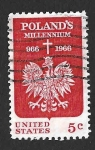 Stamps United States -  1313 - Milenario de la Adopción del Cristianismo en Polonia