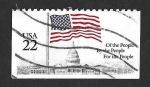 Sellos de America - Estados Unidos -  2116 - Bandera USA Sobre el Capitolio