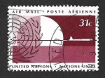 Stamps : America : ONU :  C23 - Globo y Avión (New York)