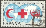 Stamps Spain -  1925 - 50 anivº de la Liga de Sociedades de la Cruz Roja