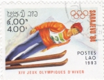 Stamps Laos -  OLIMPIADA SARAJEVO'84