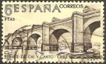 Stamps : Europe : Spain :  1943 - Puente de Cal y Canto sobre el río Mapocho, Chile