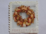 Stamps : America : United_States :  Holiday Wreaths - Serie Christmas 2019-wreaths.
