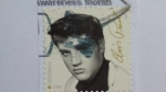 Sellos del Mundo : America : Estados_Unidos : Elvis Aeron Presley (1935-1977)- El rey del rock roll- Serie: Iconos de la música.