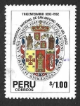 Sellos de America - Per� -  1010 - III Centenario de la Universidad de San Antonio Abad del Cusco