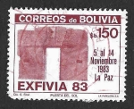 Stamps Bolivia -  690 - Exposición Filatélica Nacional 