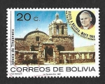 Stamps Bolivia -  755 - Visita del Papa Juan Pablo II