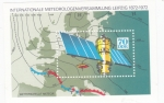 Stamps Germany -  Satélite meteorológico, mapa meteorológico moderno