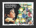 Stamps Colombia -  C755 - Niña y Árbol de Navidad