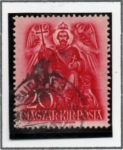 Stamps Hungary -  San Esteban  Entronizado