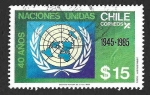 Sellos de America - Chile -  695 - XL Aniversario de la ONU
