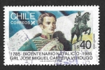 Stamps Chile -  696 - Bicentenario del Nacimiento del General José Miguel Carrera Verdugo