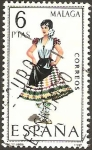 Stamps Spain -  1905 - traje típico de Málaga