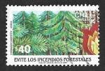 Stamps Chile -  704 - Campaña para la Prevención de Fuego Forestales