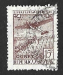 Sellos de America - Argentina -  C45 - Avión Sobre Iguazú