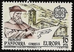 Sellos del Mundo : Europa : Andorra : Europa CEPT - Constructores de Iglesias Románicas siglo XII