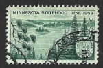 Sellos de America - Estados Unidos -  1106 - Centenario del Estado Federal de Minnesota