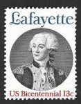 Sellos de America - Estados Unidos -  1716 - Marqués de Lafayette