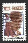 Sellos de America - Estados Unidos -  1801 - Will Rogers