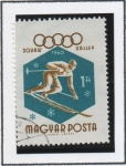 Stamps Hungary -  Esquiador 