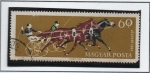 Stamps Hungary -  Carrera de calesas a dos caballos