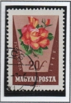 Stamps Hungary -  Rosas En su color natural