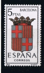Stamps Spain -  Escudos de Provincias  Barcelona