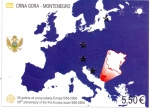 Stamps Europe - Montenegro -  Mapa de Europa - CEPT 