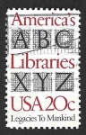 Stamps United States -  2015 - Bibliotecas de América