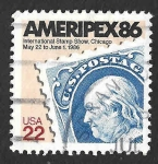 Stamps United States -  2145 - Exhibición Internacional de Filatelia AMERIPEX´86