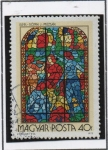 Stamps Hungary -  Vidrieras: Musas
