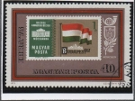 Stamps Hungary -  IBRA'73 parlamento y bandera d' Hungria