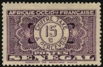 Stamps : Africa : Senegal :  Africa Occidental Francesa. Senegal, tasa.
