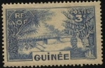 Stamps Guinea -  Aldea de la tribu MABO, en el área de Fouta Djalon.