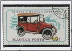 Sellos de Europa - Hungr�a -  Autos Antiguos, Flecha, 1915 Pagoda y monte. Fuji