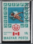 Sellos de Europa - Hungr�a -   Motreal'76  natacion