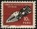Sellos de America - Per� -  Fondo del Periodista Peruano. Ley 16078.