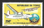 sello : Africa : Chad : C287 - XXV Aniversario de las Líneas Aéreas ASCENA