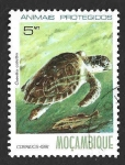 Sellos del Mundo : Africa : Mozambique : 735 - Tortuga Boba