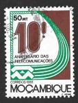 Stamps Mozambique -  1140 - X Aniversario de Telecomunicaciones