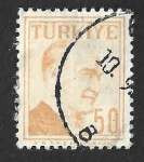 Stamps Turkey -  1278 - Mustafá Kemal Atatürk​ 