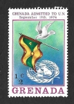 Stamps : America : Grenada :  621 - Admisión en la ONU 